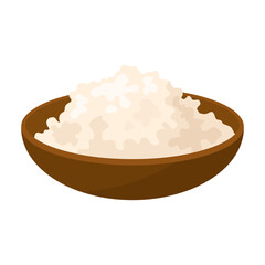Cottage cheese vector icon.Cartoon vector icon isolated on white background cottage cheese.