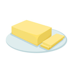 Cow butter vector icon.Cartoon vector icon isolated on white background cow butter.