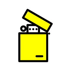 yellow lighter vector icon