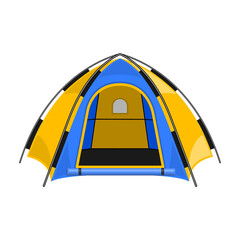 Tent vector icon.Cartoon vector icon isolated on white background tent.