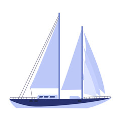 Sail yacht vector icon.Cartoon vector icon isolated on white background sail yacht.