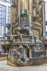 Fototapeta premium Cholerabrunnen (Cholera Fountain, 1846) is a neo-Gothic fountain. He stands in Dresden on Sophie Street. Germany.