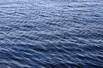 Water surface texture of deep blue sea. Soft waves, ripple water for background