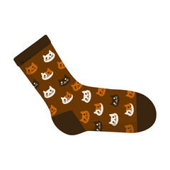 Sock vector icon.Cartoon vector icon isolated on white background sock.