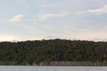 Beach sunset at Bako national park Borneo