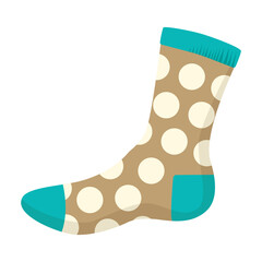 Sock vector icon.Cartoon vector icon isolated on white background sock.