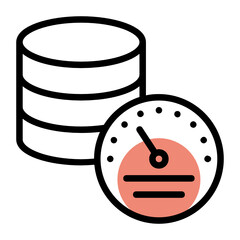 Big Data Storage Time Interval Performance Capacity Vector Icon