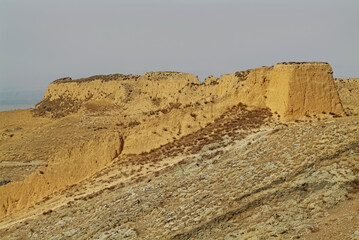 View Of Historical Site Of Ancient Great Wall In Shanxi Province China