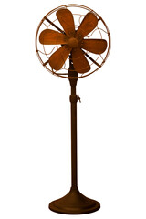 Obraz premium Vintage fan made from steel isolated on white background included clipping path.