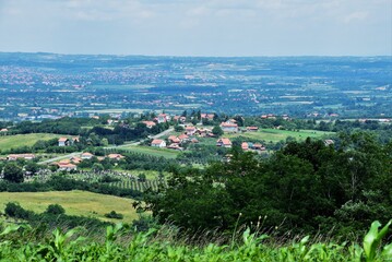 aerial view of a village