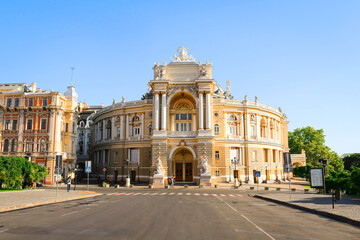 Fototapeta na wymiar Odessa. Ukraine. 20.06.20 Odessa State Academic Opera and Ballet Theater