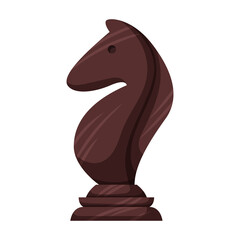 Chess game cartoon vector icon.Cartoon vector illustration of horse. Isolated illustration of chess game icon on white background.