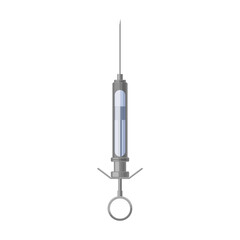 Syringe vector icon.Cartoon vector icon isolated on white background syringe.