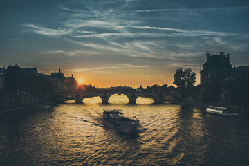 charles bridge at sunset