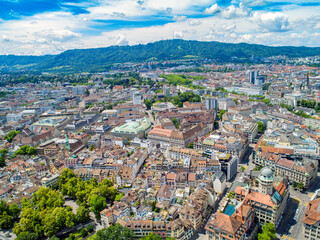 Zurich City Droneview