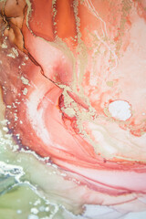 Alcohol ink. Style incorporates the swirls of marble or the ripples of agate.  Abstract painting, can be used as a trendy background for wallpapers, posters, cards, invitations, websites.