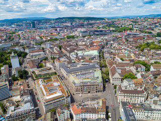Zurich City Droneview
