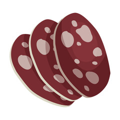 Sausage vector icon.Cartoon vector icon isolated on white background sausage.