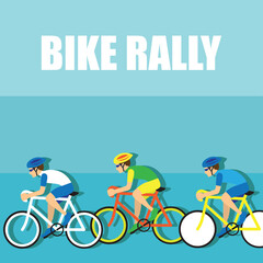 bike rally event for professional cyclist race poster . vector illustration
