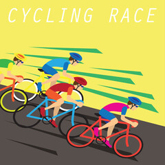bike rally event for professional cyclist race poster . vector illustration