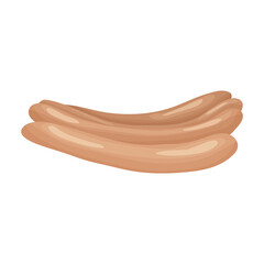 Sausage vector icon.Cartoon vector icon isolated on white background sausage.