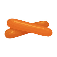 Naklejka premium Sausage vector icon.Cartoon vector icon isolated on white background sausage.