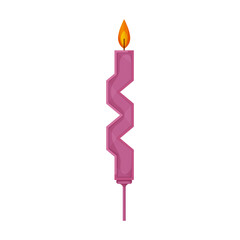 Birthday candle vector icon.Cartoon vector icon isolated on white background birthday candle.