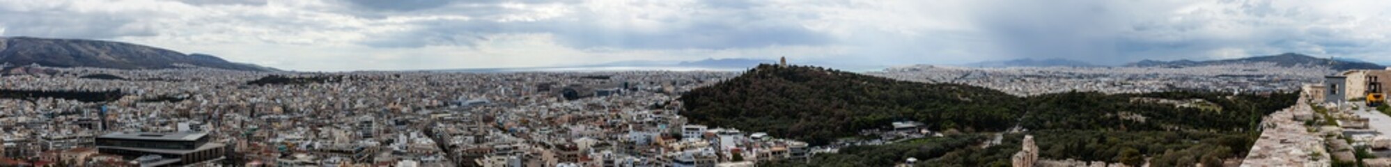 Fototapeta na wymiar Athens city panorama - view from the Acropolis
