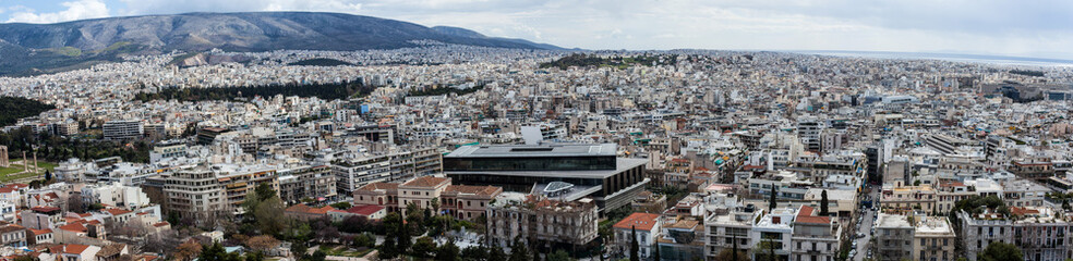 Fototapeta na wymiar Athens city panorama - view from the Acropolis