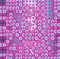 seamless floral pattern on blue surface