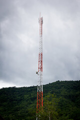 Contract mobile towers set amid valleys.