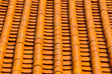 Terracotta roof tiles