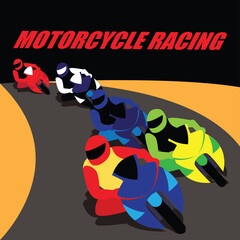 motorcycle racing poster and banner. vector illustration