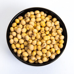 soy beans isolated on white background