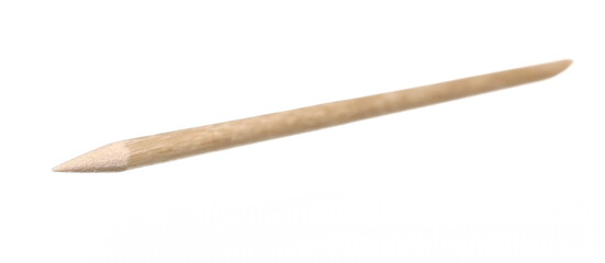 Wooden toothpick isolated on white background with clipping path