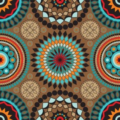 Seamless Vector African Ethnic Color Design Pattern for fabric and textile print