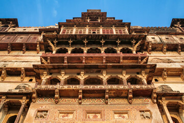 View of Datia Palace. Also known as Bir Singh Palace or Bir Singh Dev Palace. Datia. Madhya...