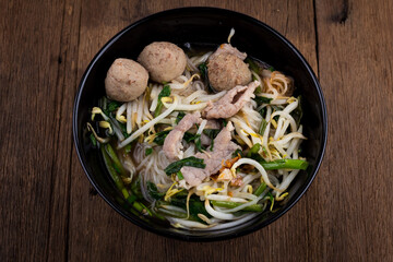 Noodles,Thai Noodle Soup with Meat