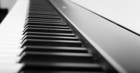 Modern Black and White Digital piano