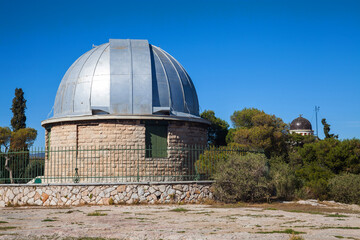 Obraz premium Sunny day at National Observatory of Athens on Pnyx hill