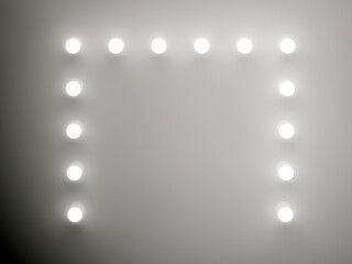 Modern stylish makeup mirror with lights