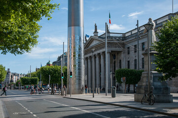 Fototapeta na wymiar O'Connell street in Dublin.