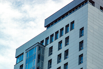 urban blue facade from kazan