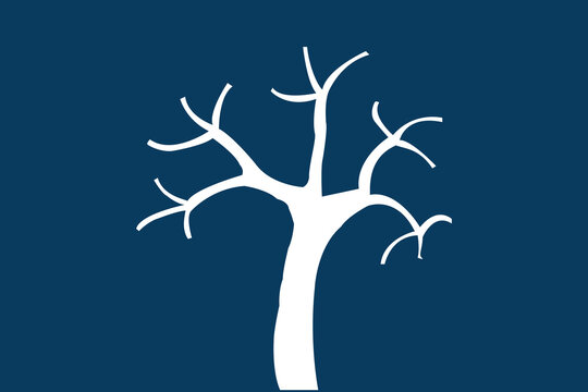 a vector tree diagram without leafs