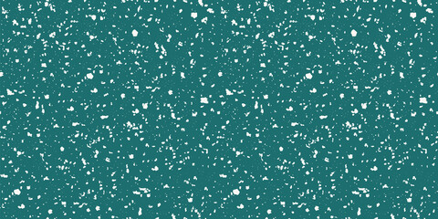 Vector intricate hand crafted snowflake terrazzo border. Seamless repeat banner blue white backdrop. Modern frosted ice effect. For texture, wellness, winter packaging, ribbon, edging, washi tape