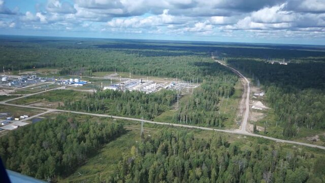 iew of the fields from the helicopter