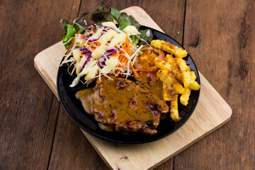 Pork Steak with Black Pepper