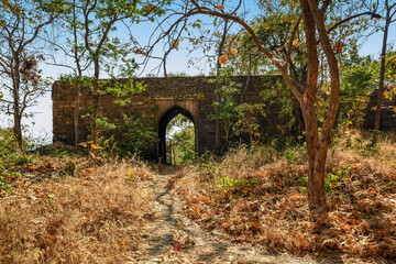 View of historic Ginnorgarh Fort, Delawadi near Bhopal.
