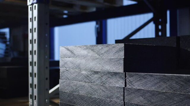 shiny, reflective plastic surface about to be cut by a cnc machine 4K ProRes Footage