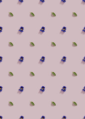 violet flowers seamless pattern background